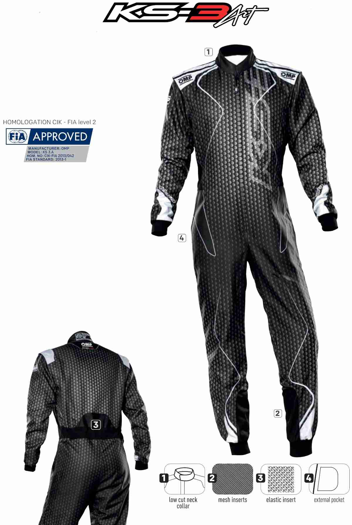 OMP KS-3ART kjøredress for karting